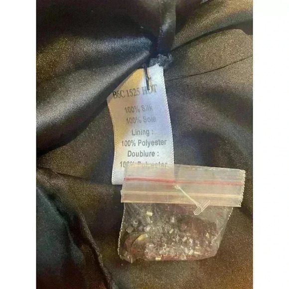 NWT Parker Short Sleeveless Black Sequin beaded Embellished Dress Size 10 - Picture 6 of 11